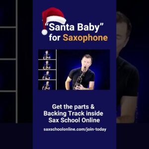 #Short Learn Christmas song Santa Baby on saxophone