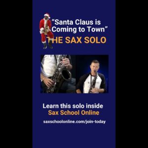 #Short Learn the Santa Claus is Coming to Town sax solo